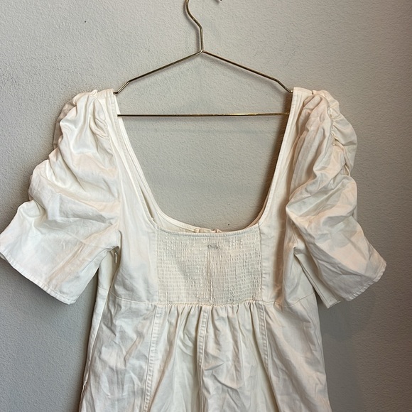 NWT Free People Cheyenne Puff Sleeve Denim Dress Size Medium - Picture 13 of 15